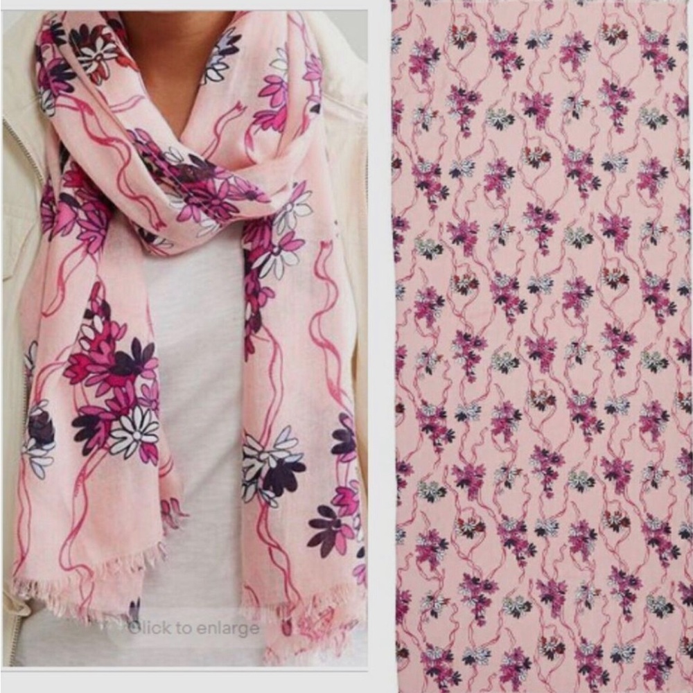 Vera Bradley Floral Soft Fringe Scarf